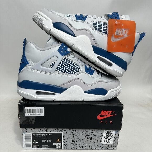 Nike Shoes - Nike Shoes Air Jordan 4 Retro GS “Military/Industrial Blue” 2024